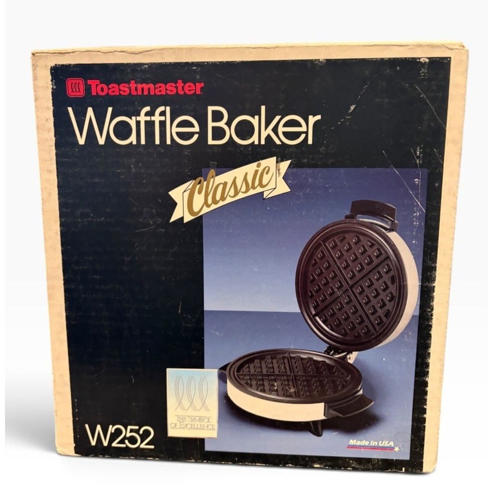 Toastmaster Classic Waffle Baker Model W252 Vintage Non-Stick 7 Inch Round USA